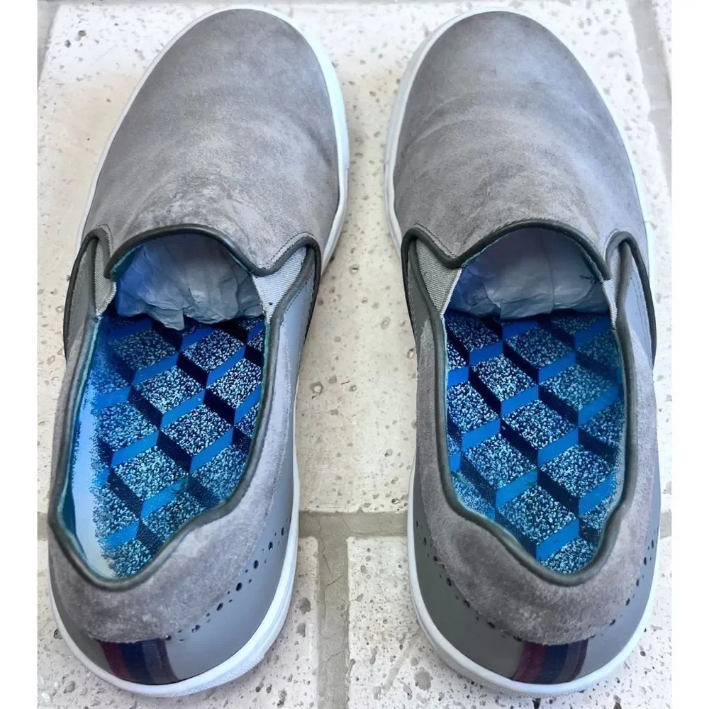 Ted Baker Men’s Bitula Sneaker Grey Suede Slip On Shoe Size EU 41 1/2 US 8.5